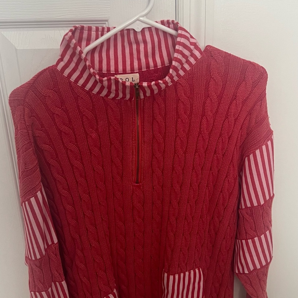 Brand new women’s POL size small red sweater with cute accents
